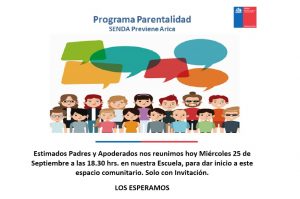 Recordatorio a participantes Programa de parentalidad