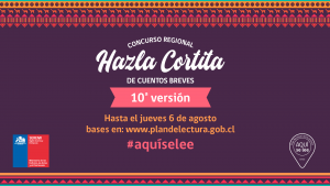Invitación Concurso Regional  de Cuentos "Hazla Cortita"