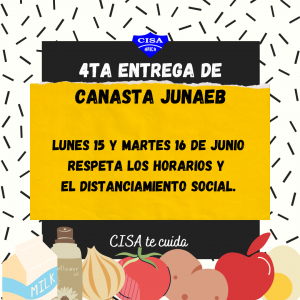 Información entrega de 4ta Canasta JUNAEB