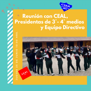 Reunión con CEAL, presidentas de 3ero,4to medio y Equipo Directivo