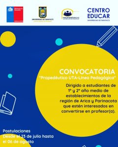 Programa Propedéutico Pedagógico UTA, para 1eros  y 2dos medios 2020.