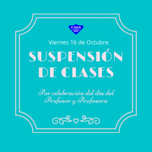 Viernes 16 de Octubre, cambio de actividades sin estudiantes.