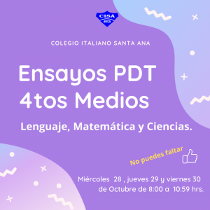 Ensayos PDT 4tos Medios