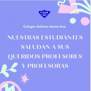 Nuestras Estudiantes saludan a sus Profesores