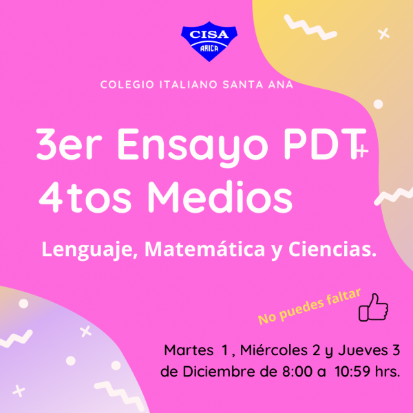 3era Jornada de Ensayos PDT