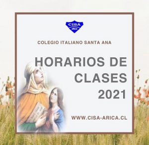 Información Horarios de clases 2021