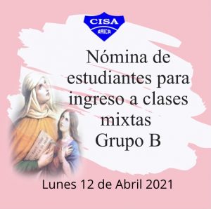 Nómina asistencia alumnas. Semana 12/04 al 16/04