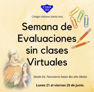 Semana de evaluación sin clases virtuales