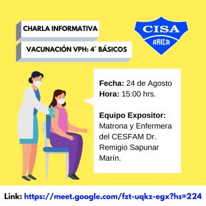 Charla Informativa sobre vacunación Escolar