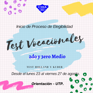 Test Vocacionales para inicio de proceso de elegibilidad