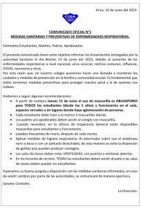 Comunicado Medidas Sanitarias