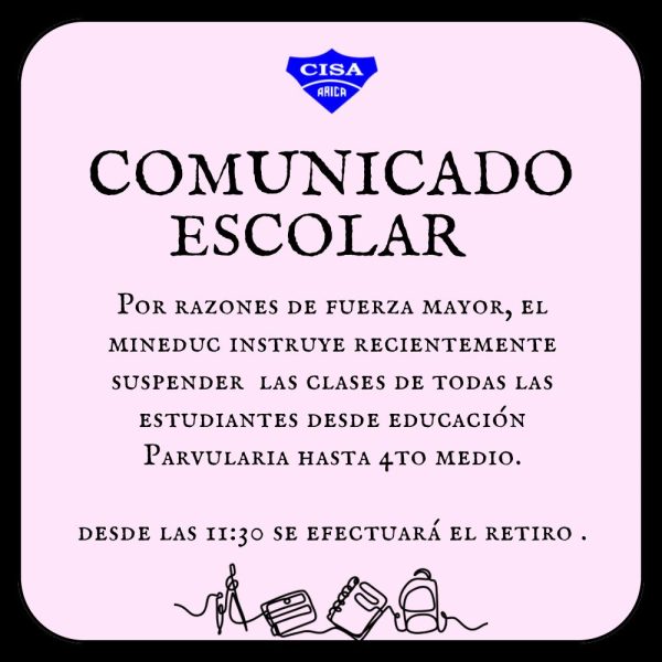 SUSPENSIÓN DE CLASES HOY VIERNES 04-10