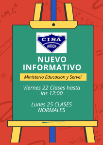 Informaciones para los días 22 y 25 de Noviembre