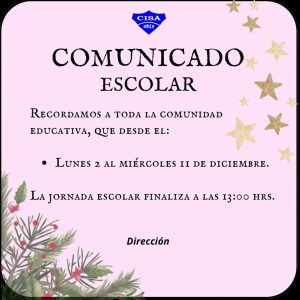 Cambio en horario de salida