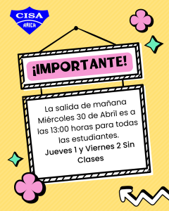 Informativo próximas actividades