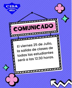 Salida de clases Viernes 25-07