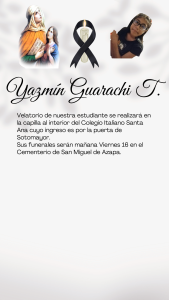 Acompañando a Yasmín Guarachi Tellería